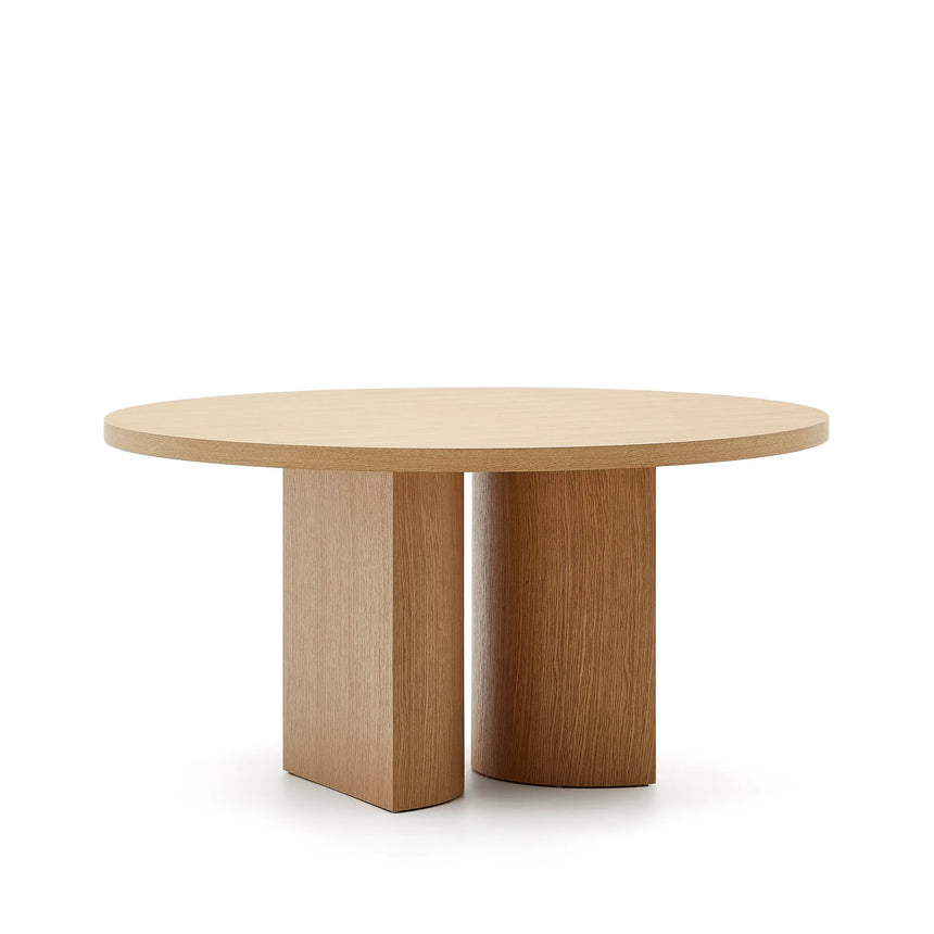 Nealy runder Tisch aus Eichenfurnier mit naturfarbenem Finish Ø 150 cm von Kave Home – Produktbild 12