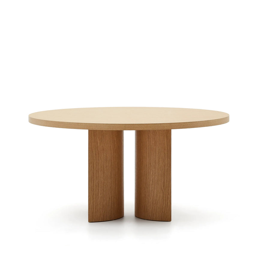 Nealy runder Tisch aus Eichenfurnier mit naturfarbenem Finish Ø 150 cm von Kave Home – Produktbild 14