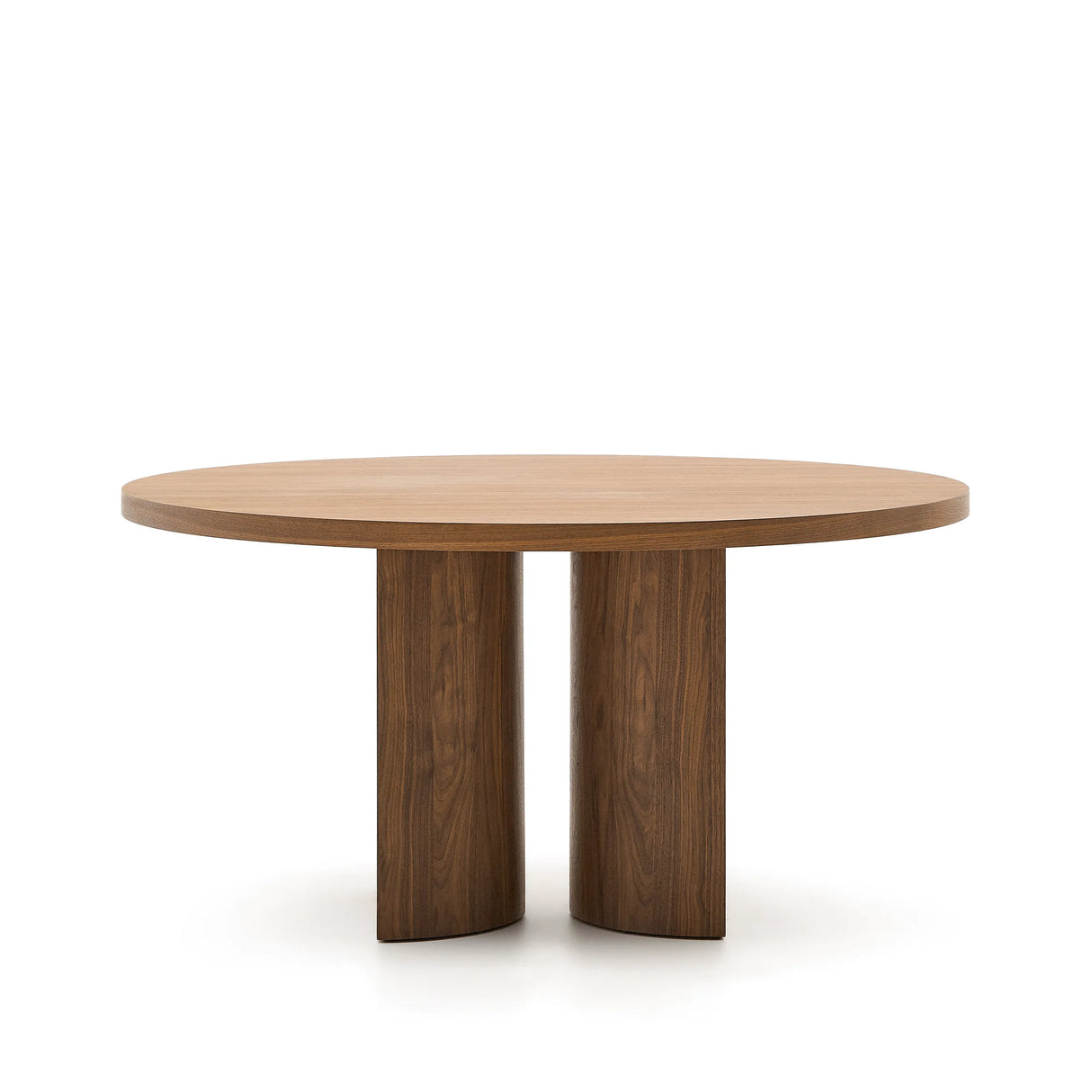 Nealy runder Tisch aus Nussbaumfurnier mit dunklem Finish Ø 150 cm von Kave Home – Produktbild 2