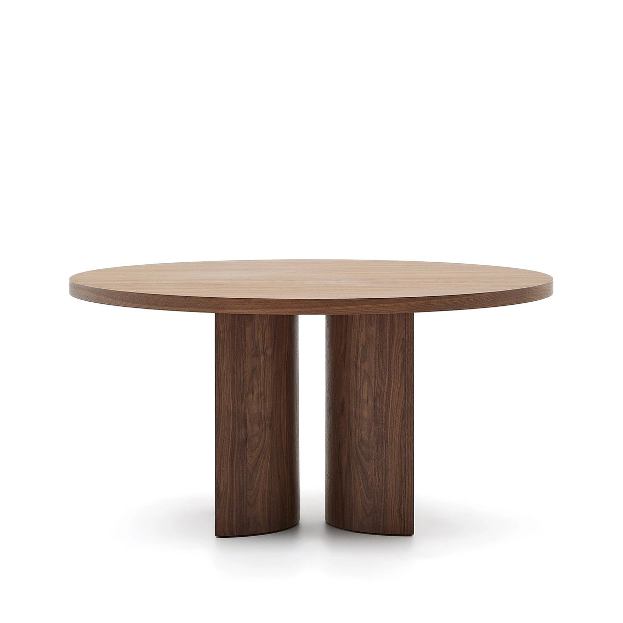 Nealy runder Tisch aus Nussbaumfurnier mit naturfarbenem Finish Ø 150 cm von Kave Home – Produktbild 10