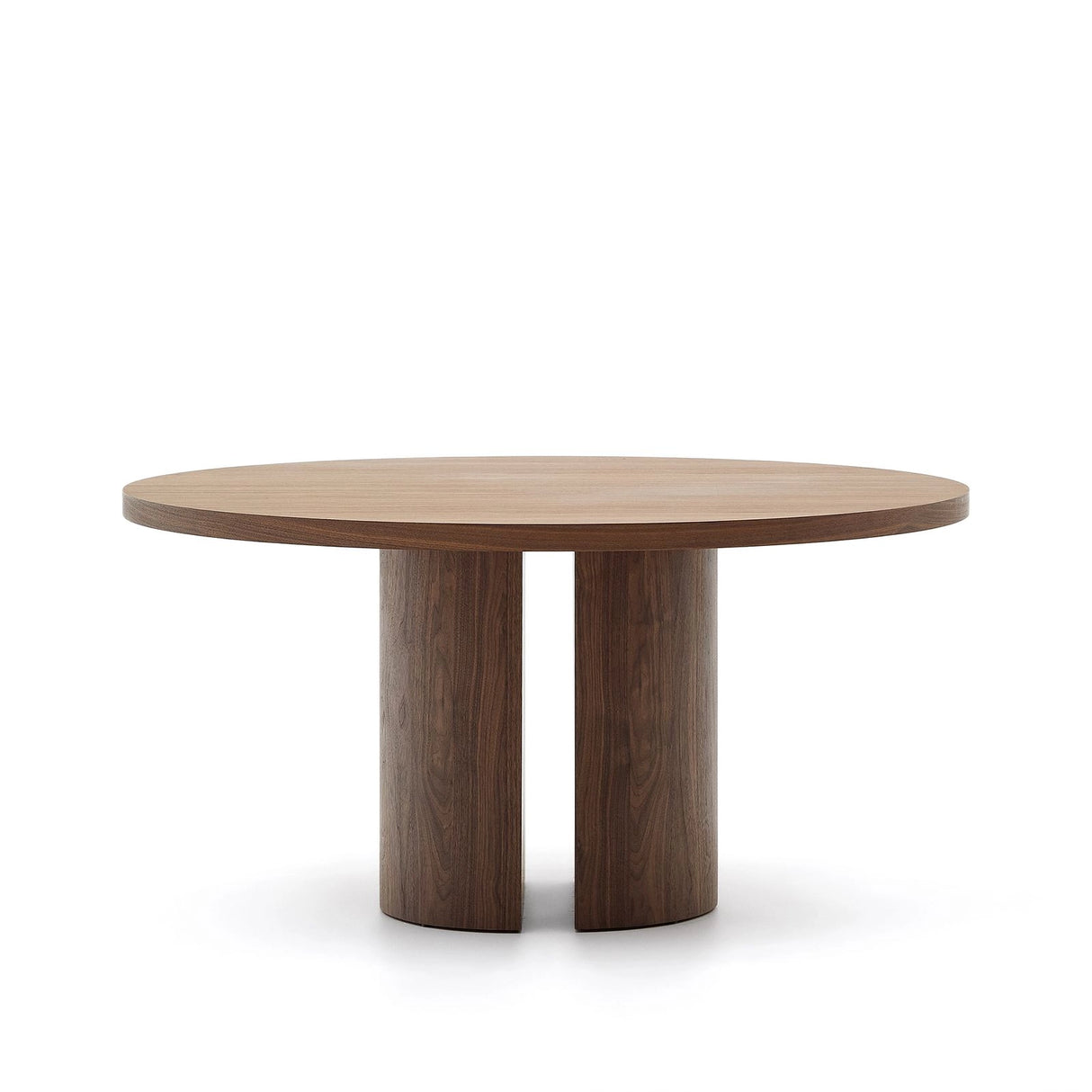Nealy runder Tisch aus Nussbaumfurnier mit naturfarbenem Finish Ø 150 cm von Kave Home – Produktbild 6
