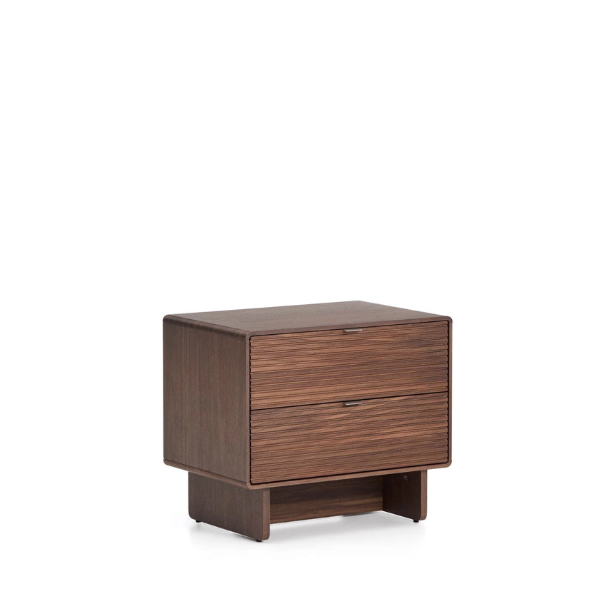 Norlen Nachttisch mit 2 Schubladen in Nussbaumfurnier, FSC Mix Credit, 60 x 52 cm von Kave Home – Produktbild 3
