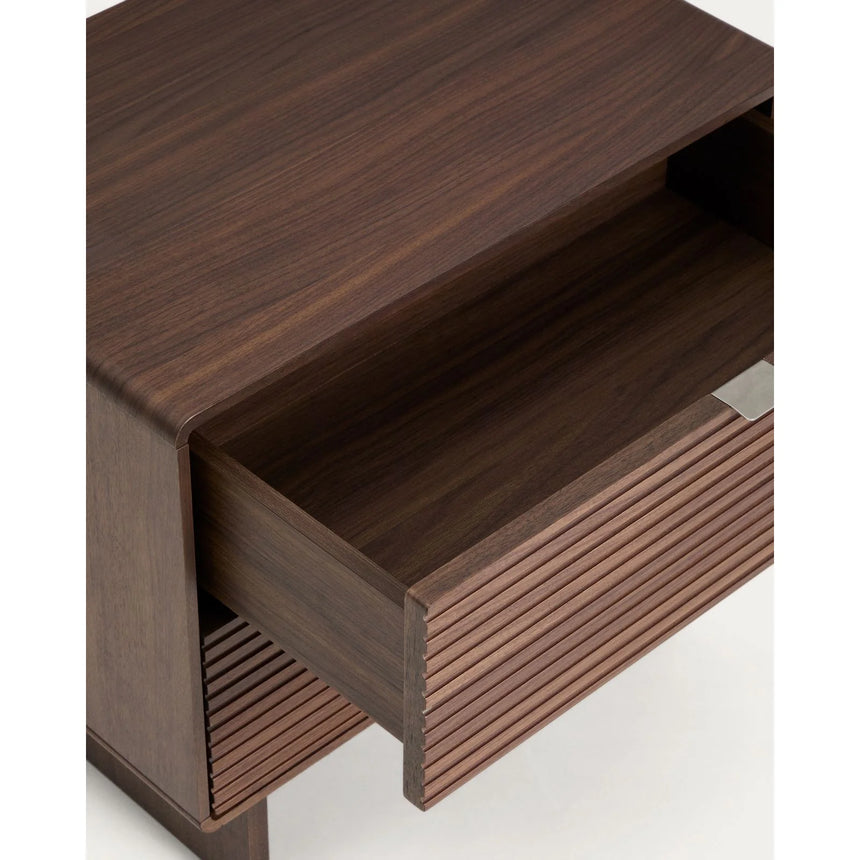 Norlen Nachttisch mit 2 Schubladen in Nussbaumfurnier, FSC Mix Credit, 60 x 52 cm von Kave Home – Produktbild 5