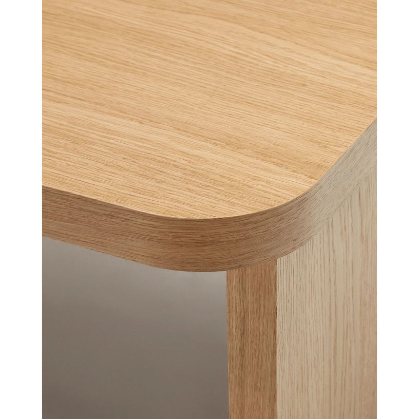 Oaq Couchtisch aus Eichenfurnier mit natürlichem Finish 140 x 75 cm FSC Mix Credit von Kave Home – Bild 11