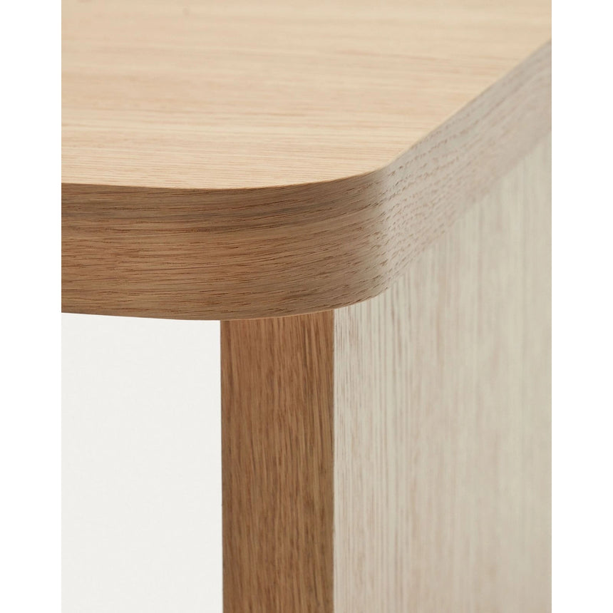 Oaq Couchtisch aus Eichenfurnier mit natürlichem Finish 89 x 62 cm FSC Mix Credit von Kave Home – Bild 11