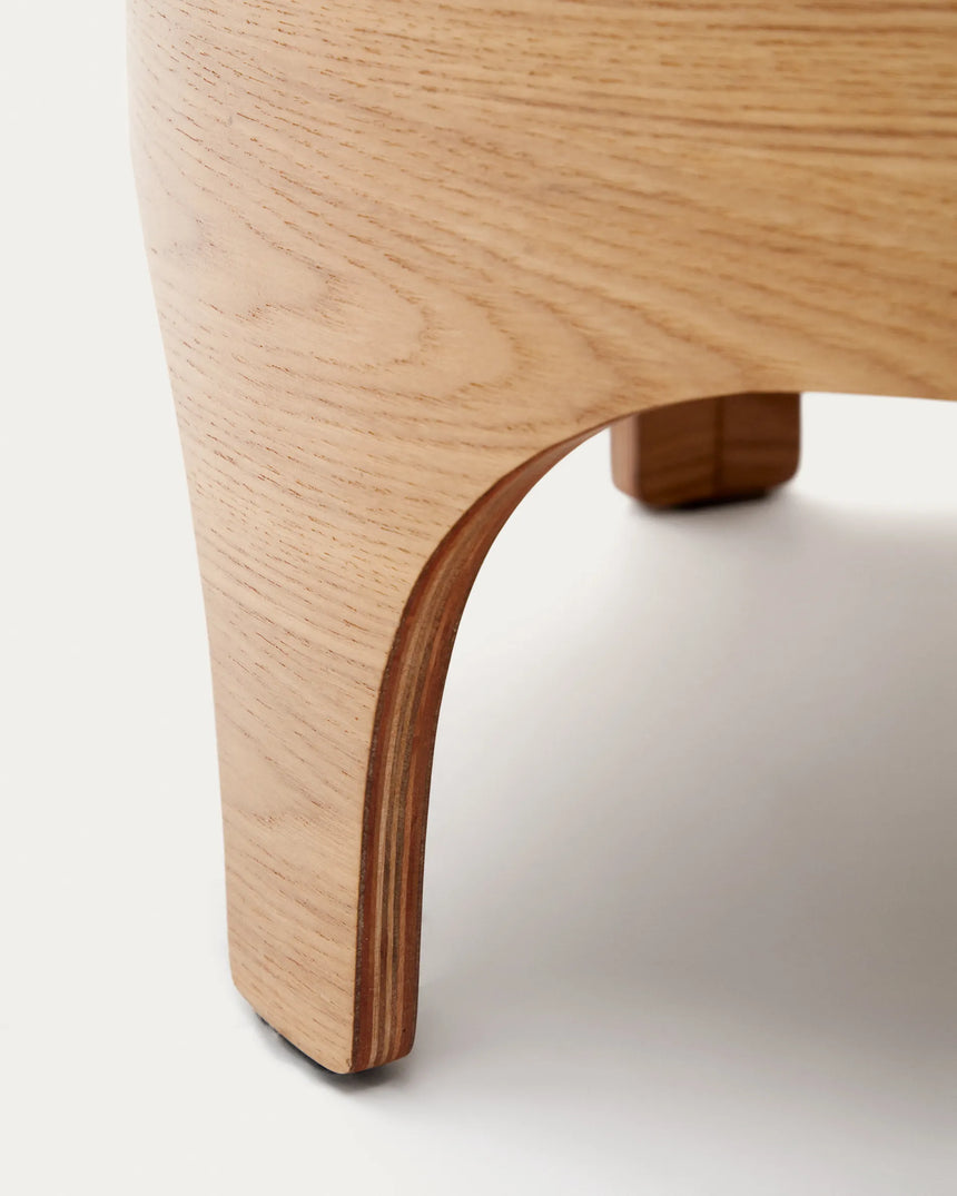 Octavia Nachttisch aus Eschenfurnier Ø 55 cm von Kave Home – Produktbild 9