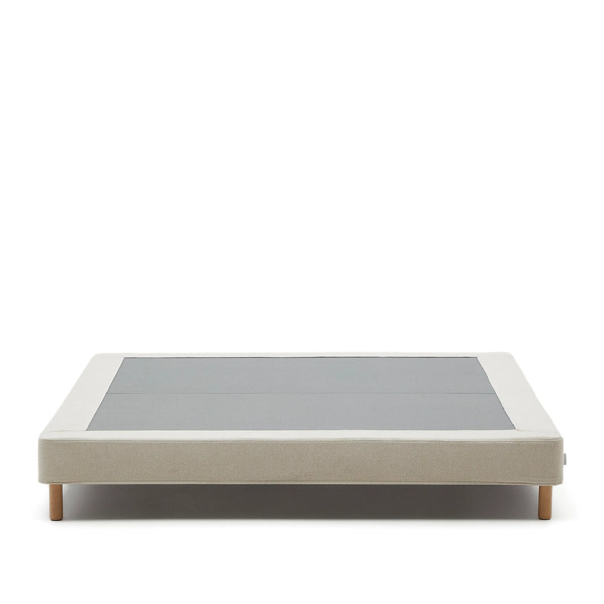 Ofelia Bettgestell mit abnehmbarem Bezug, beige, mit Füßen aus massivem Buchenholz für Matratze 180 x 200 cm FSC Mix Credit von Kave Home – Produktbild 9