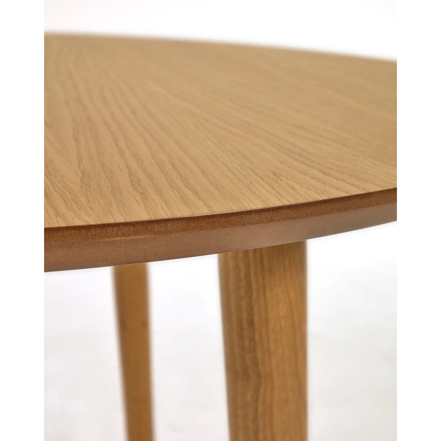 Oqui ovaler Ausziehtisch in Eichenfurnier und Beine aus Massivholz Ø 140 (220) x 90 cm von Kave Home – Bild 11