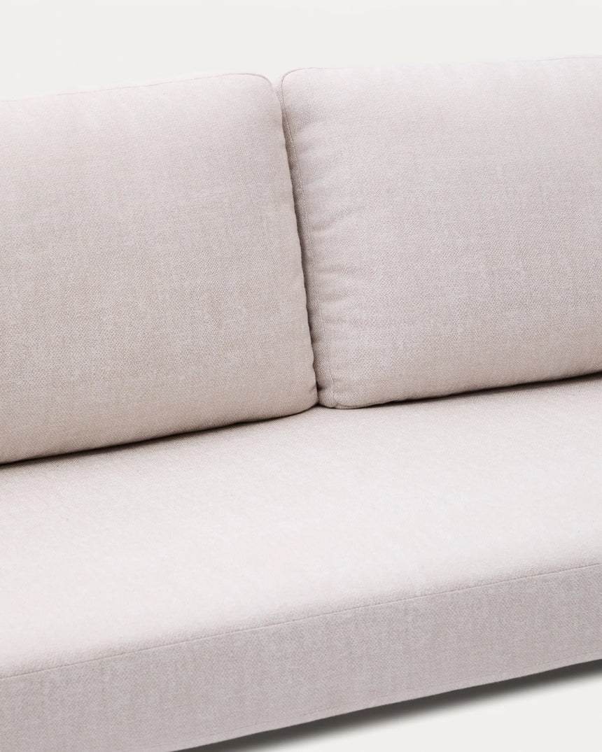 Outdoor-3-Sitzer-Sofa Sedalis aus Aluminium und taupefarbenem Seil 210 cm von Kave Home – Produktbild 3