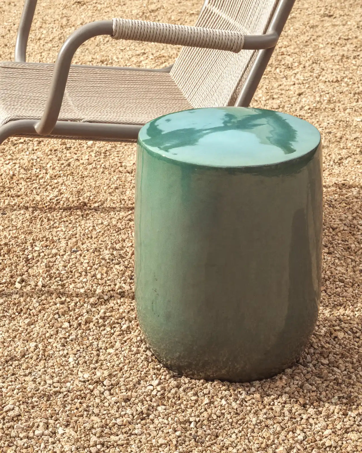 Outdoor-Beistelltisch Mesquida aus Keramik mit türkisfarbener Glasur, Ø 35 cm von Kave Home – Bild 2