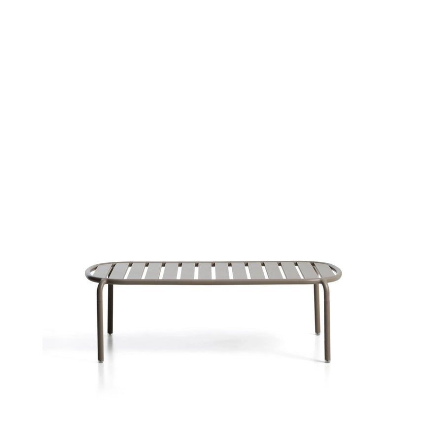 Outdoor-Couchtisch Joncols aus Aluminium mit taupefarbener Lackierung, Ø 113 x 65 cm von Kave Home – Bild 1