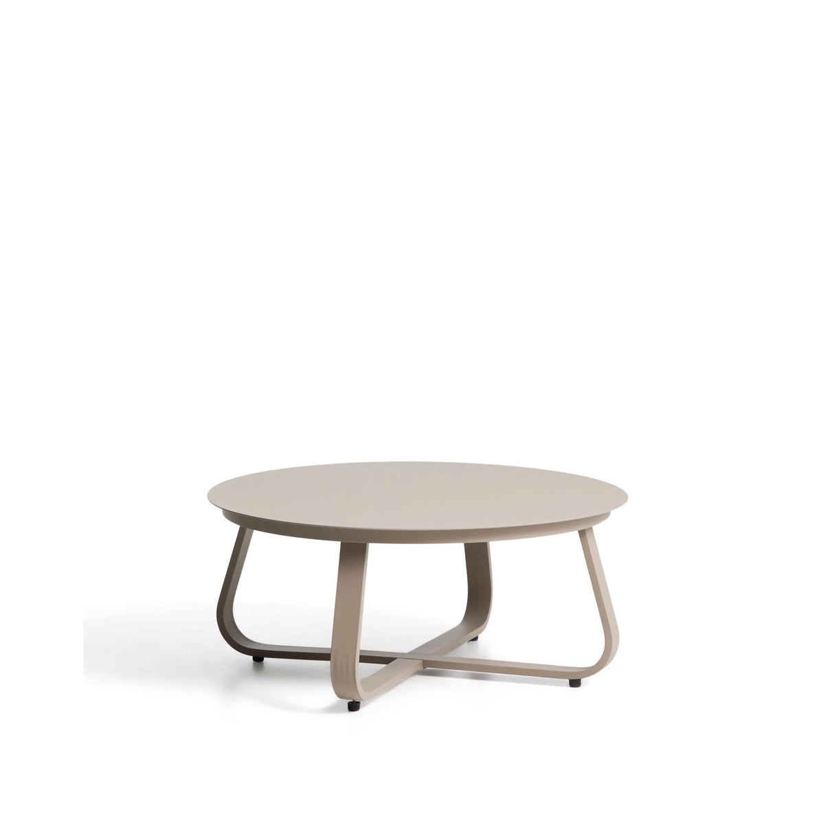 Outdoor Couchtisch Tamaris aus Aluminium in Taupe Ø 80 cm von Kave Home – Bild 1