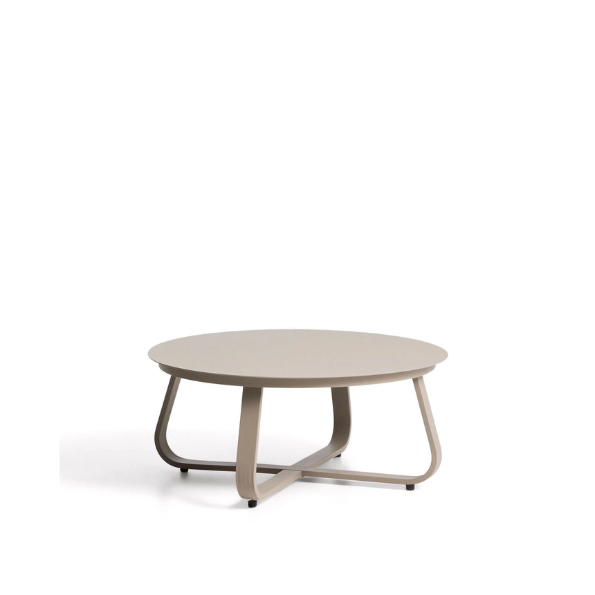 Outdoor Couchtisch Tamaris aus Aluminium in Taupe Ø 80 cm von Kave Home – Bild 1