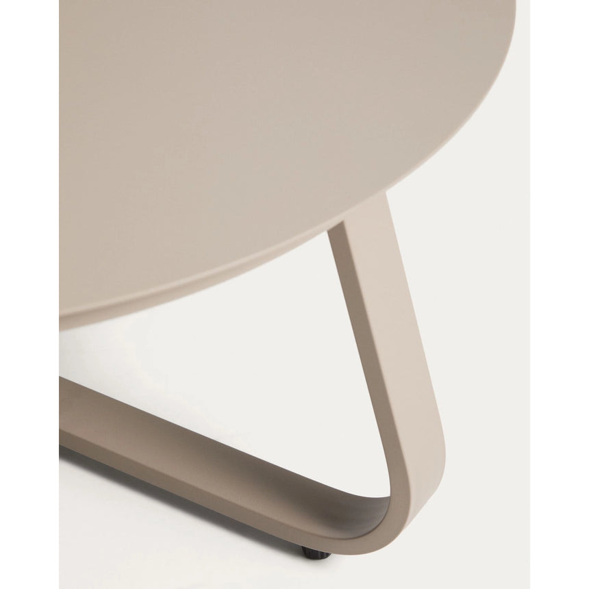 Outdoor Couchtisch Tamaris aus Aluminium in Taupe Ø 80 cm von Kave Home – Bild 5