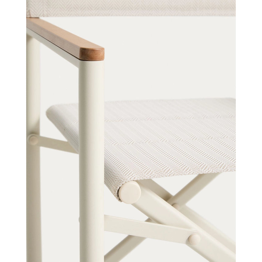 Outdoor-Klappstuhl Tisno aus ecrufarbenem Aluminium und ecrufarbenem Texteline von Kave Home – Bild 11