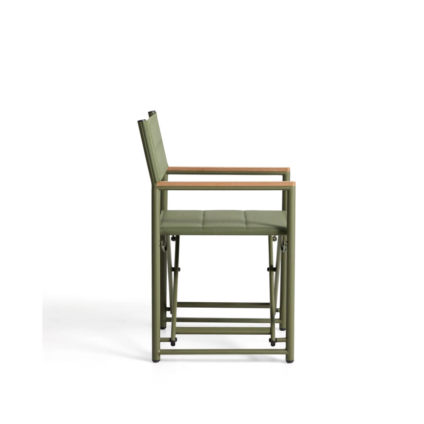 Outdoor-Klappstuhl Tisno aus grünem Aluminium und grünem Texteline von Kave Home – Bild 5