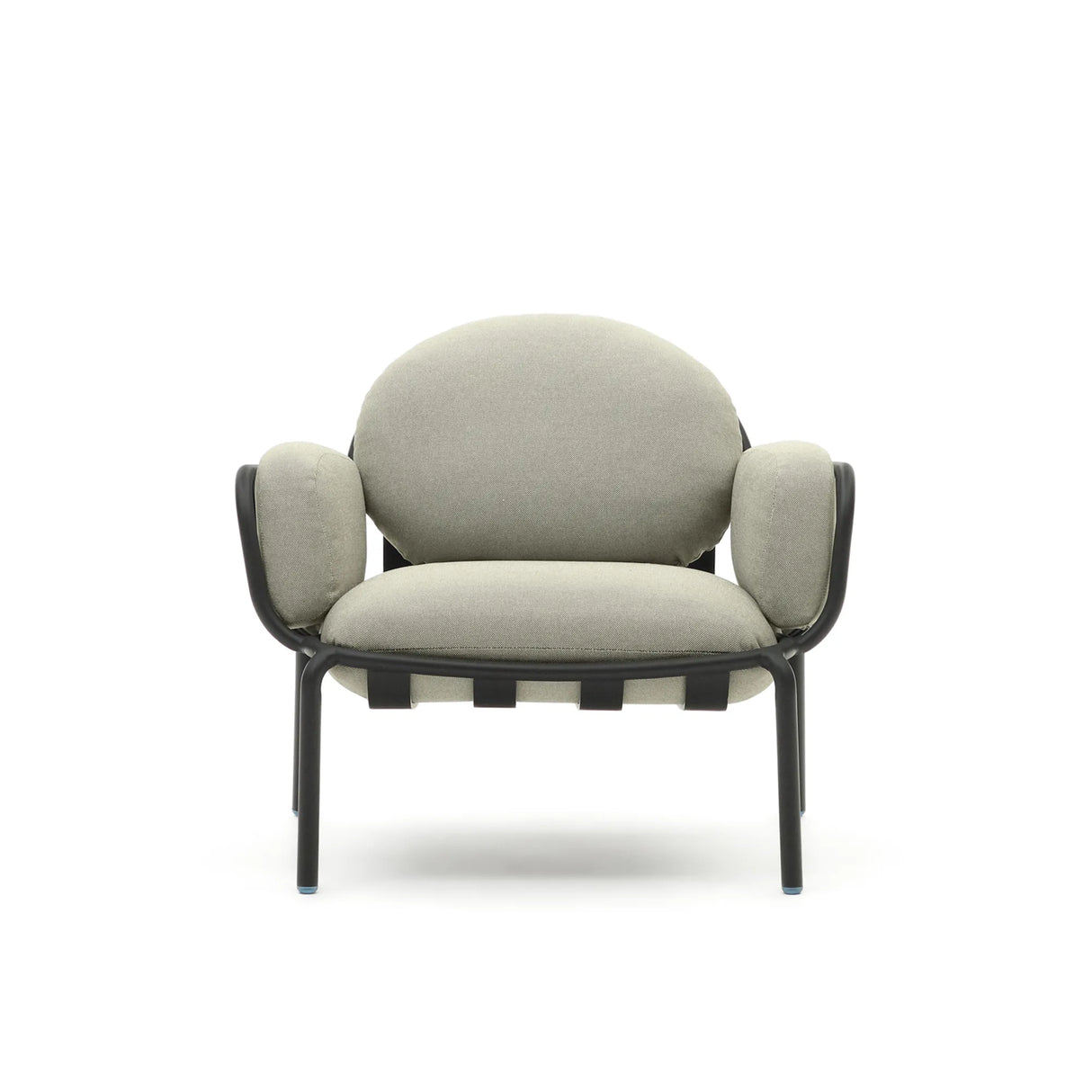 Outdoor-Sessel Joncols mit Bezug in Beige aus Aluminium mit grau lackiertem Finish von Kave Home – Produktbild 4