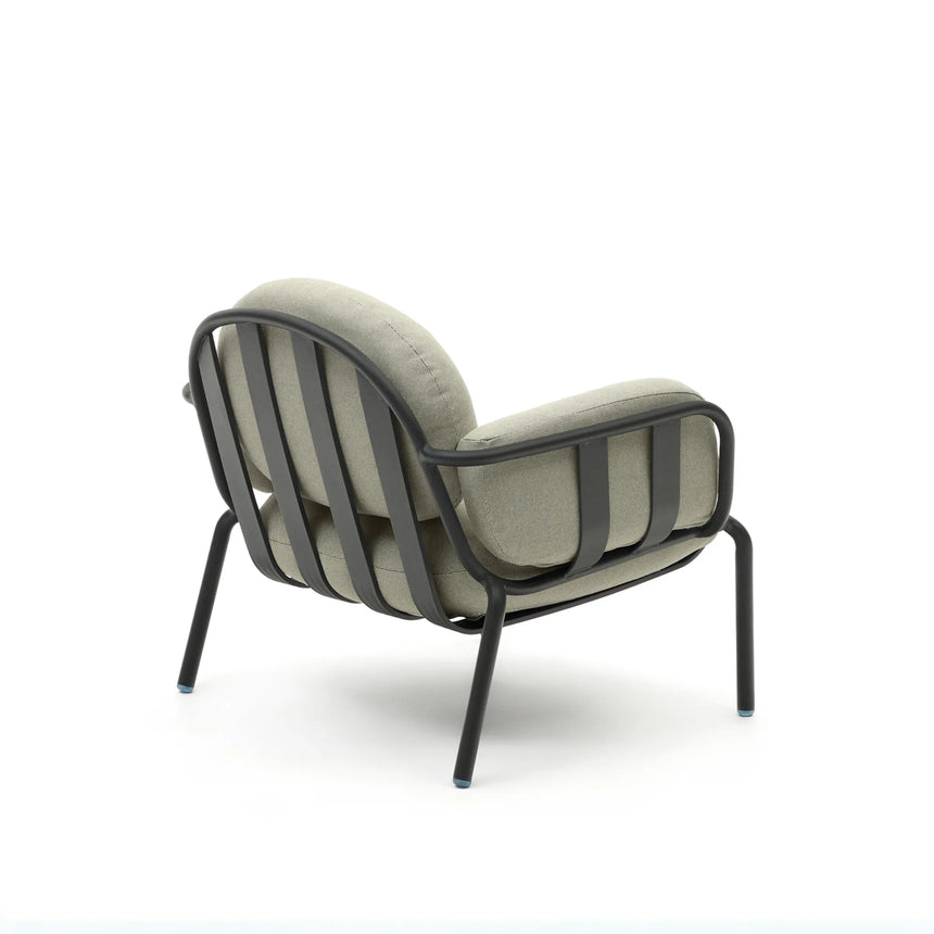 Outdoor-Sessel Joncols mit Bezug in Beige aus Aluminium mit grau lackiertem Finish von Kave Home – Produktbild 8