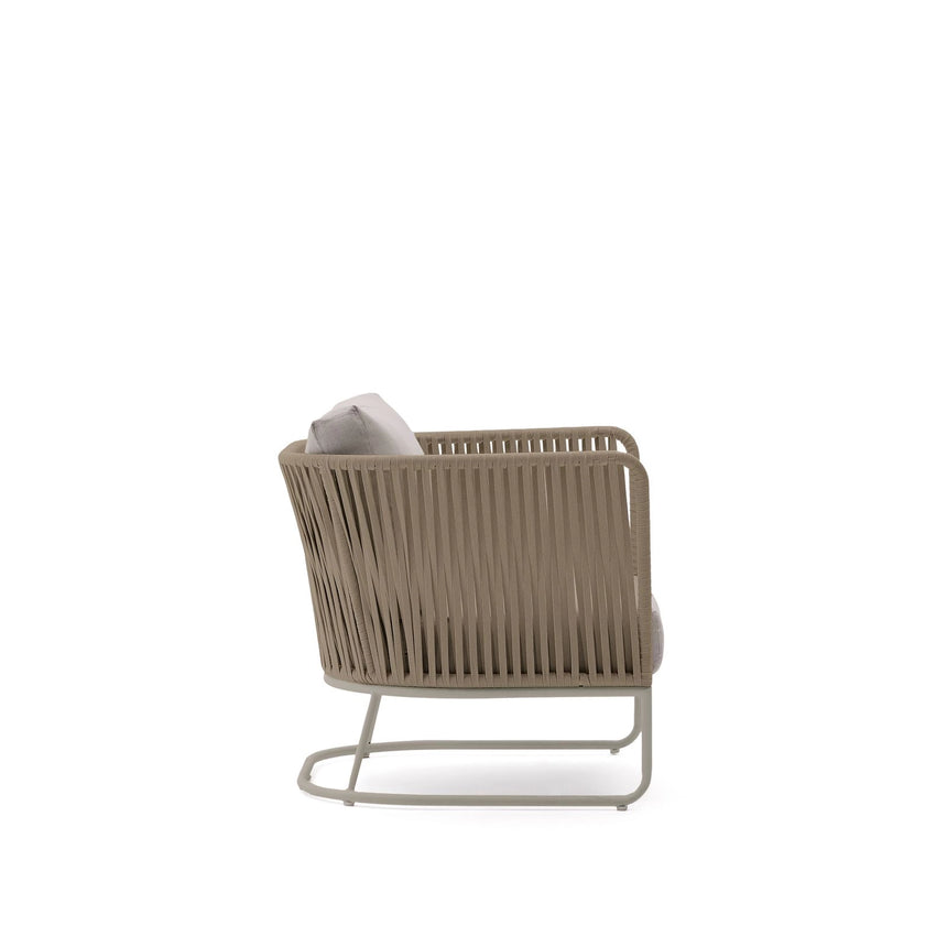 Outdoor-Sessel Saconca aus Seil und beige verzinktem Stahl von Kave Home – Bild 3