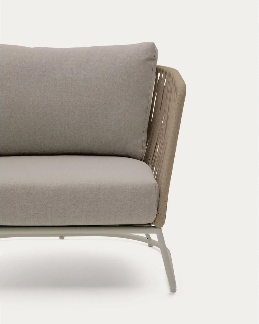 Outdoor-Sessel Saconca aus Seil und beige verzinktem Stahl von Kave Home – Bild 6