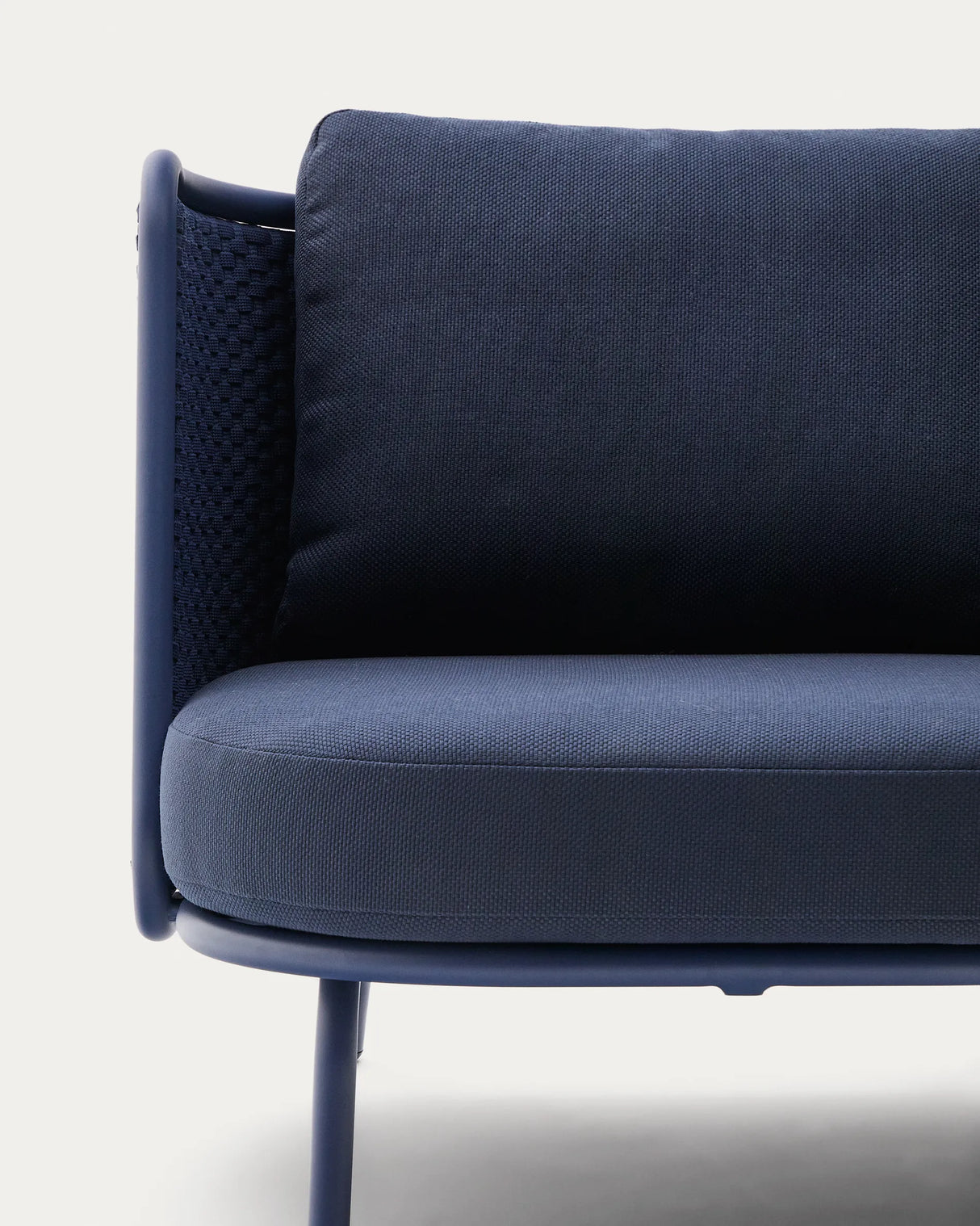 Outdoor-Sessel Sedalis aus Aluminium und blauem Seil von Kave Home – Produktbild 1