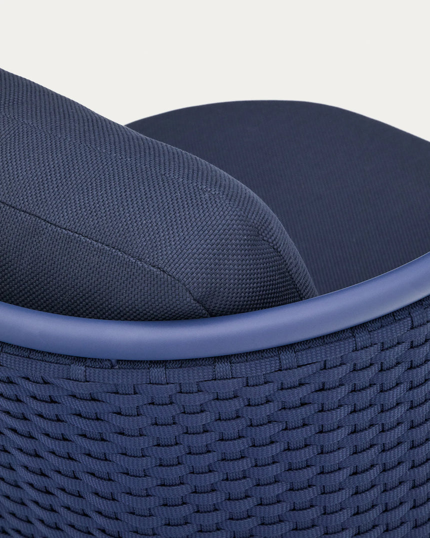 Outdoor-Sessel Sedalis aus Aluminium und blauem Seil von Kave Home – Produktbild 2