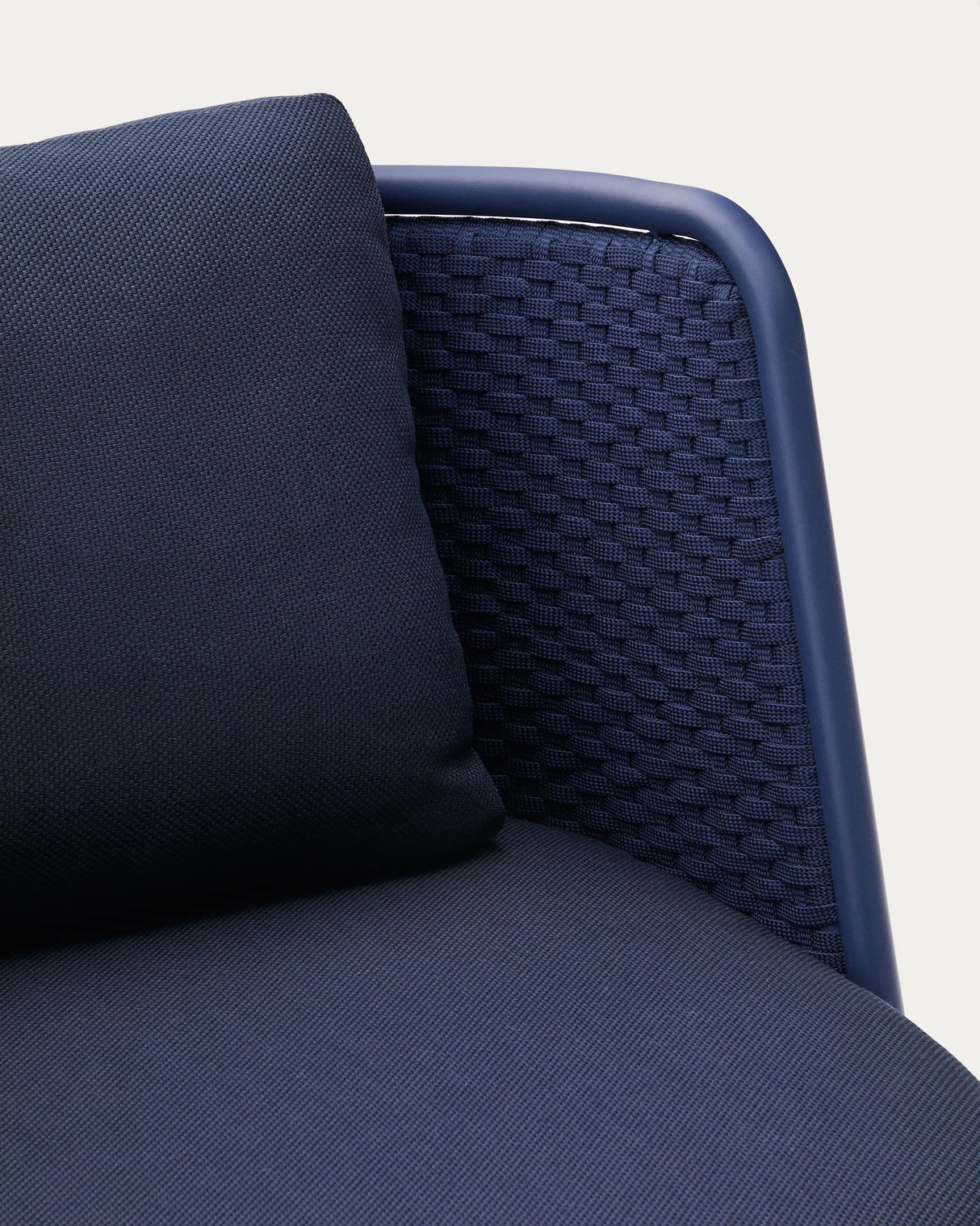 Outdoor-Sessel Sedalis aus Aluminium und blauem Seil von Kave Home – Produktbild 3