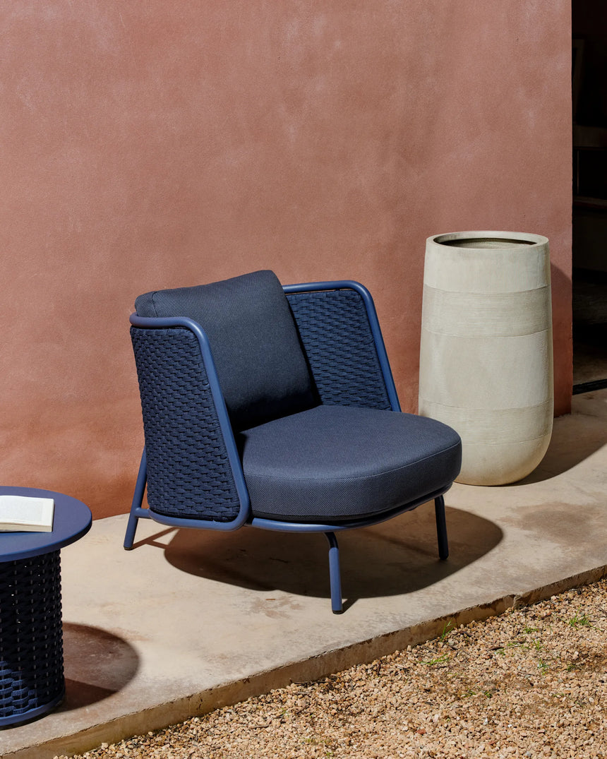 Outdoor-Sessel Sedalis aus Aluminium und blauem Seil von Kave Home – Produktbild 6