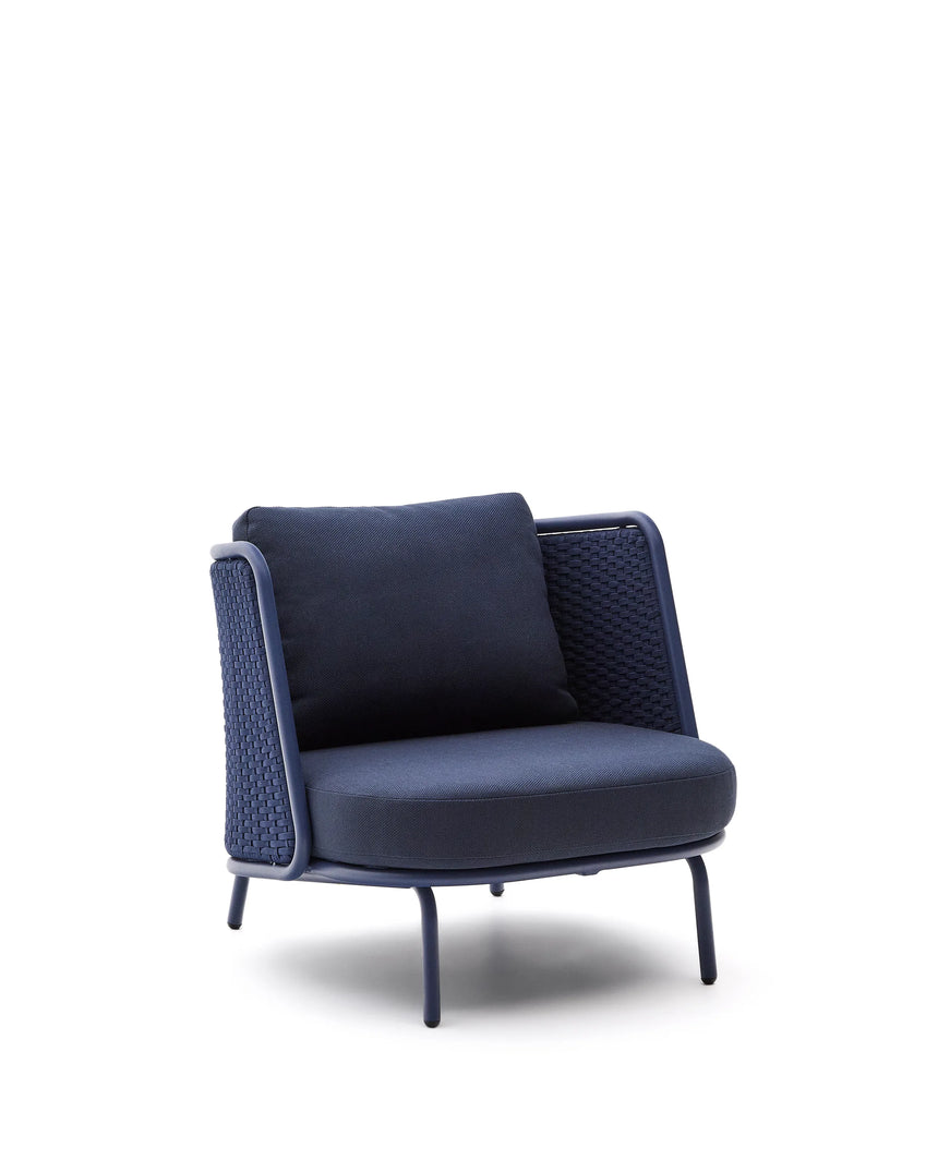 Outdoor-Sessel Sedalis aus Aluminium und blauem Seil von Kave Home – Produktbild 9