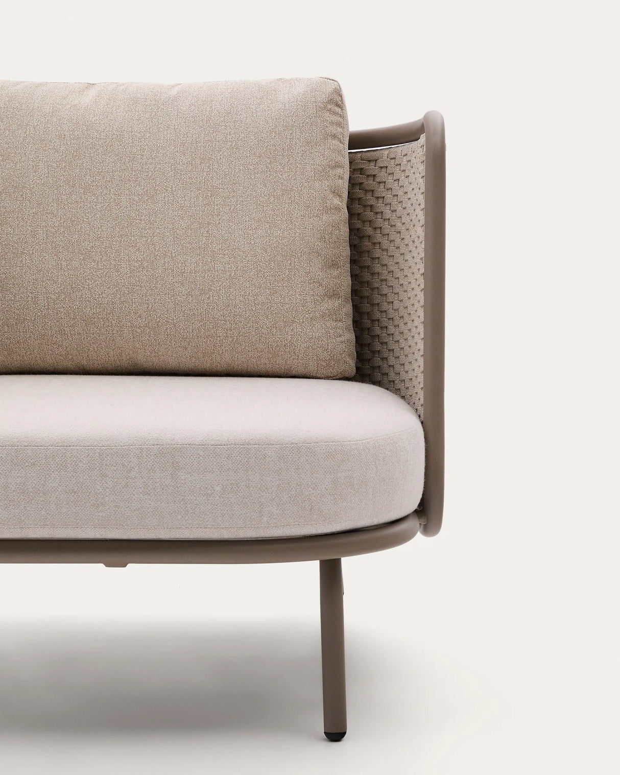 Outdoor-Sessel Sedalis aus Aluminium und taupefarbenem Seil von Kave Home – Produktbild 1