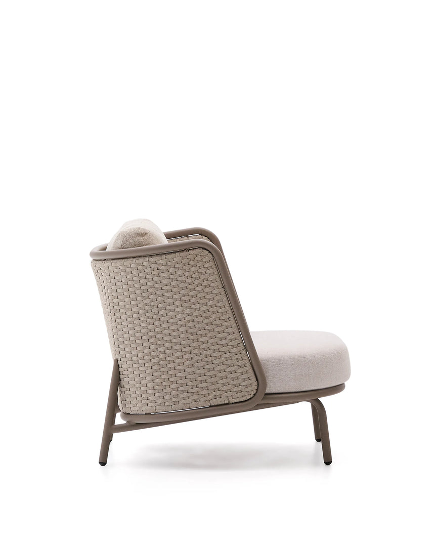 Outdoor-Sessel Sedalis aus Aluminium und taupefarbenem Seil von Kave Home – Produktbild 10