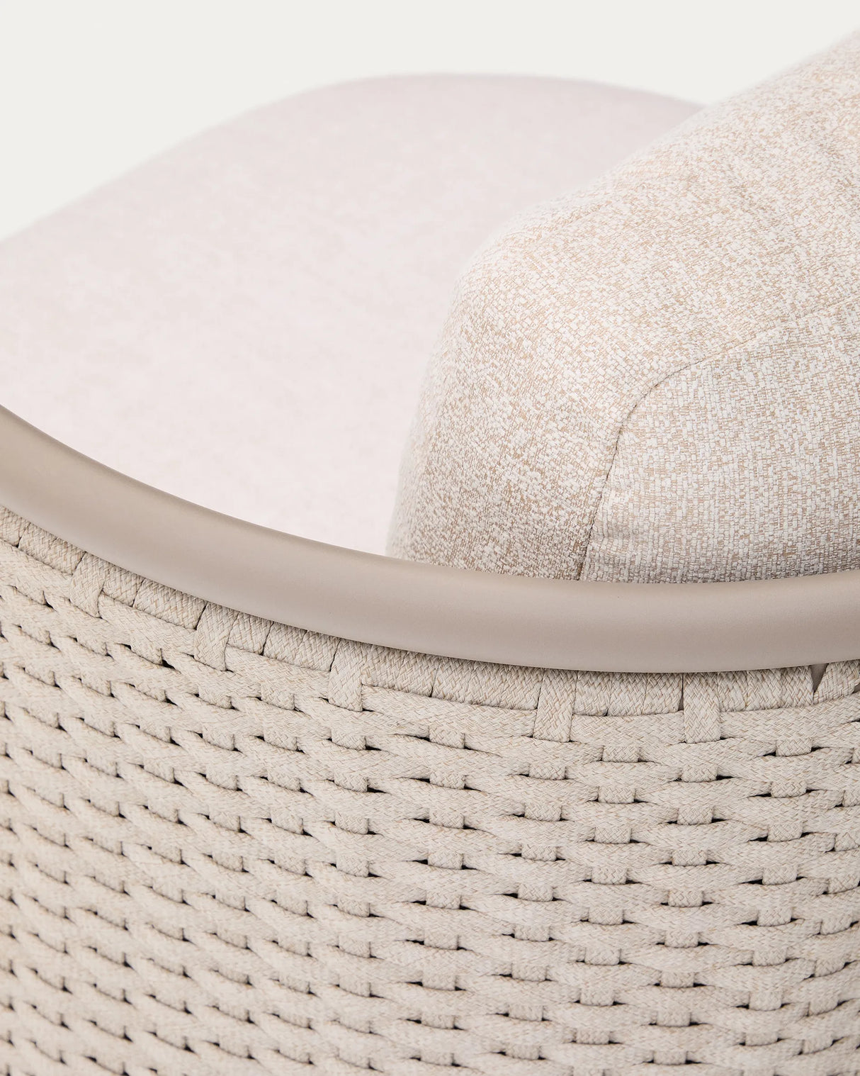 Outdoor-Sessel Sedalis aus Aluminium und taupefarbenem Seil von Kave Home – Produktbild 4