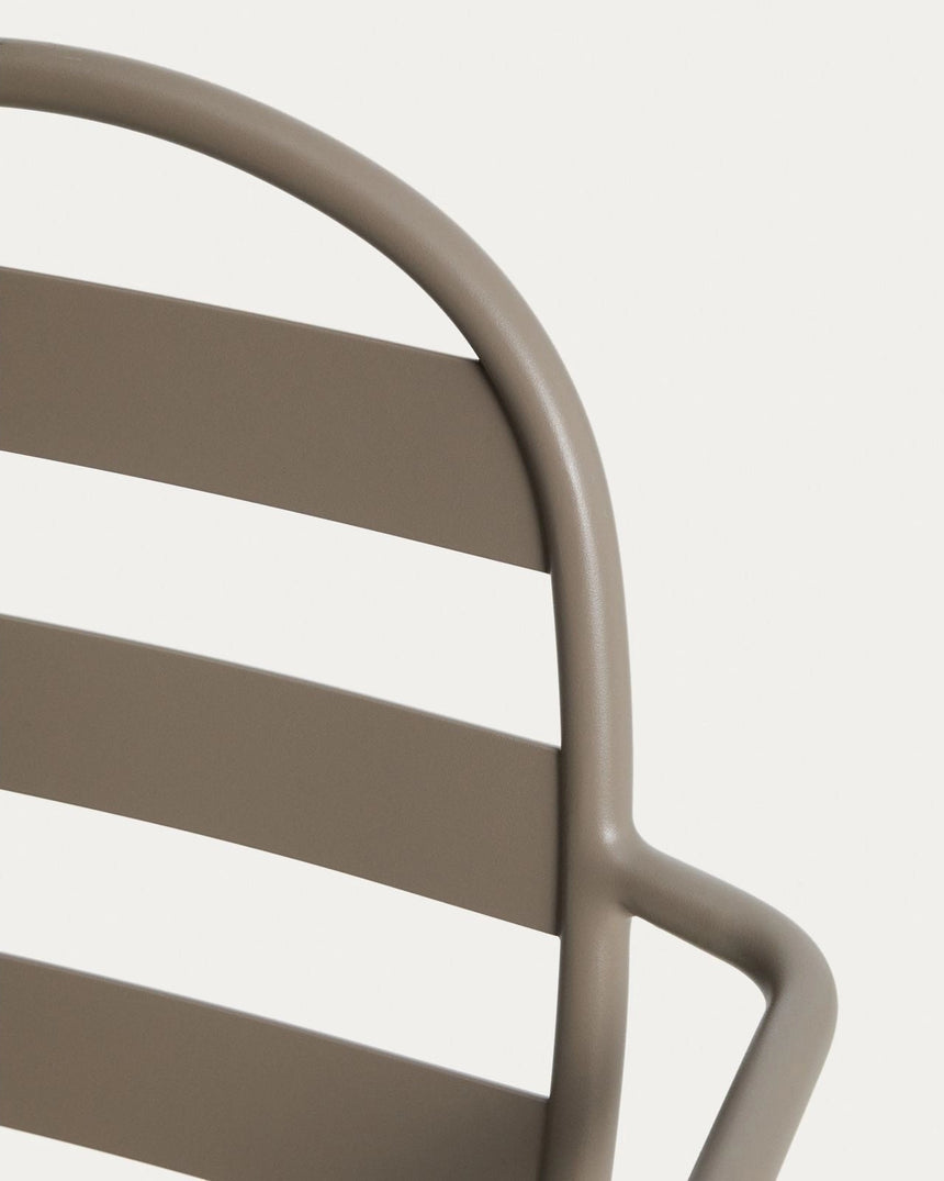 Outdoor-Stuhl Joncols aus Aluminium mit taupefarbener Lackierung von Kave Home – Bild 7