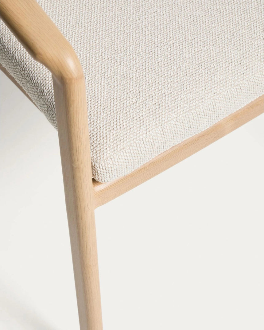 Outdoor-Stuhl Sirte aus Aluminium mit Finish in Holzoptik und écrufarbenem Seil von Kave Home – Bild 7