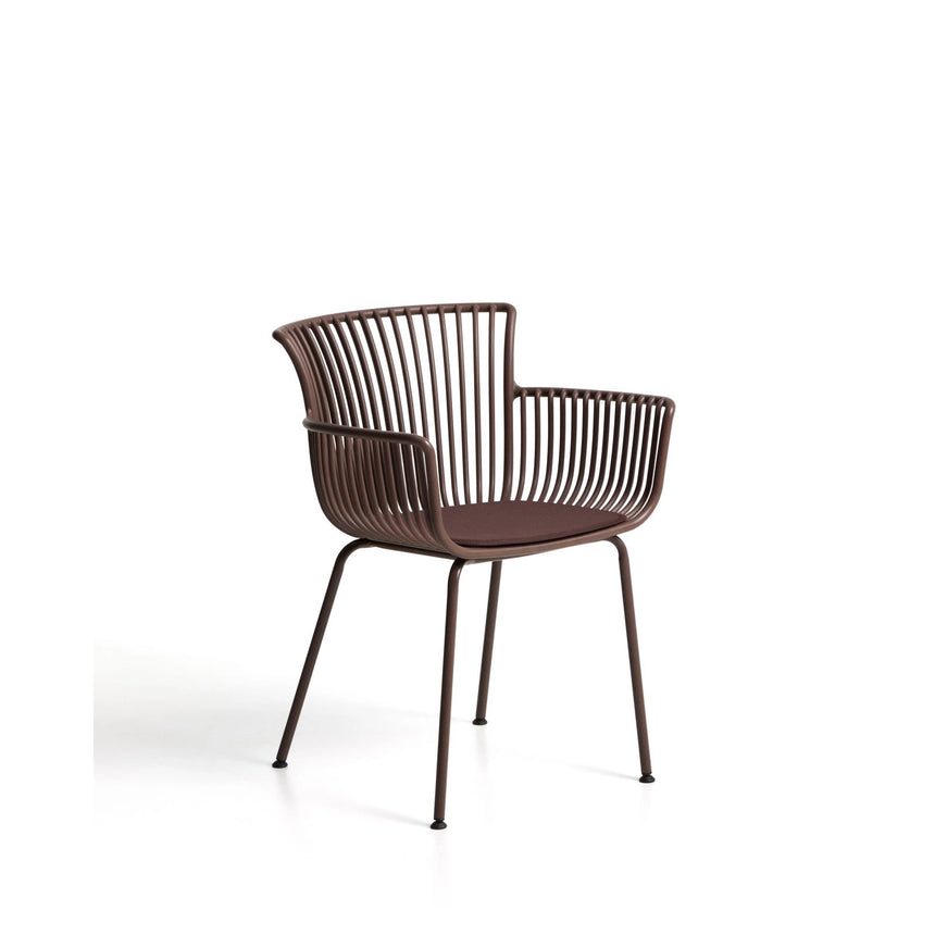 Outdoor-Stuhl Surpika mit braunen Stahlbeinen von Kave Home – Bild 1