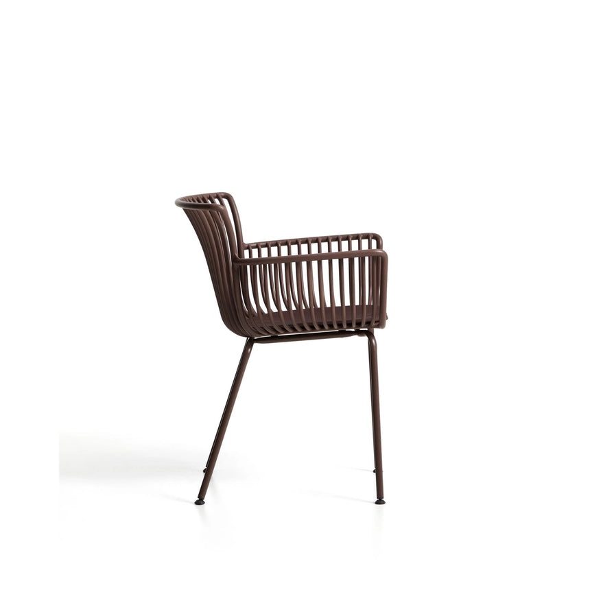 Outdoor-Stuhl Surpika mit braunen Stahlbeinen von Kave Home – Bild 3