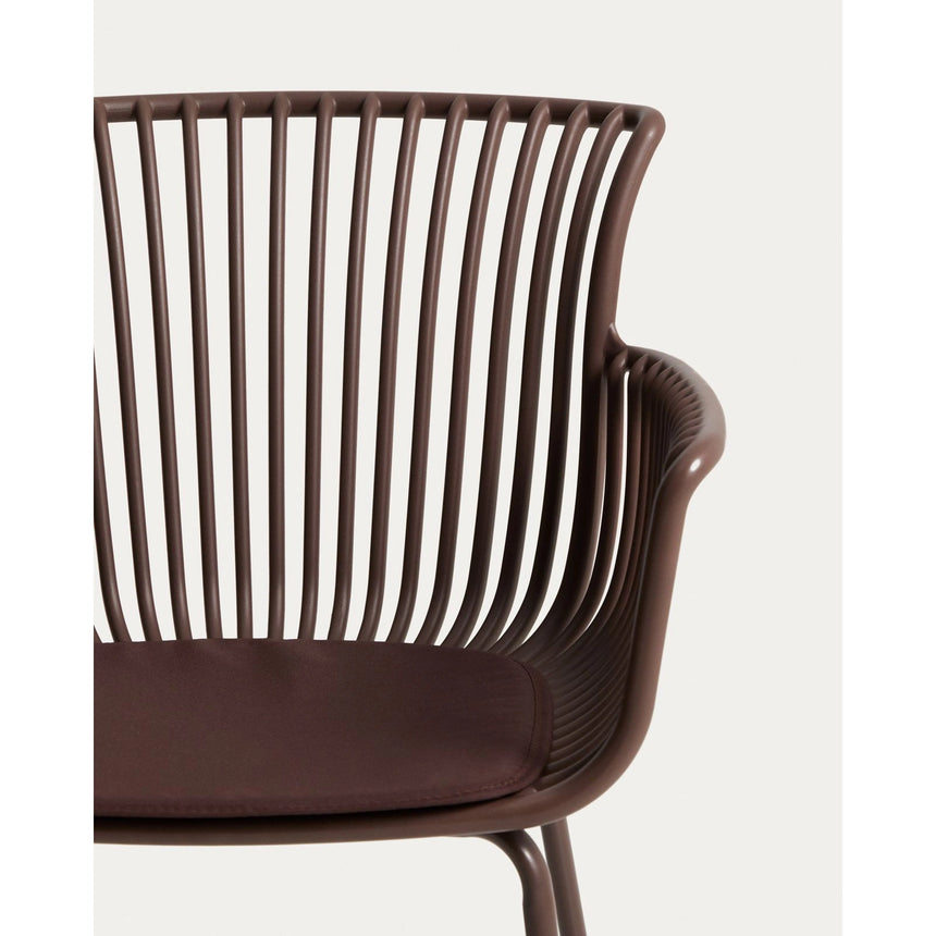 Outdoor-Stuhl Surpika mit braunen Stahlbeinen von Kave Home – Bild 6