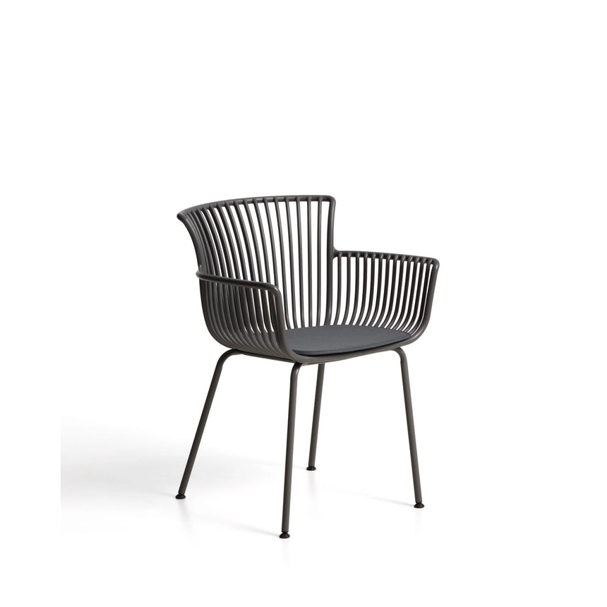 Outdoor-Stuhl Surpika mit graphitgrauen Stahlbeinen von Kave Home – Bild 1