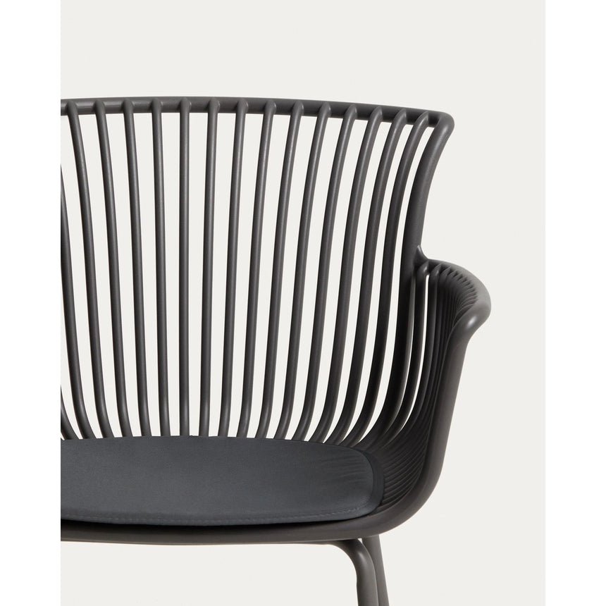 Outdoor-Stuhl Surpika mit graphitgrauen Stahlbeinen von Kave Home – Bild 7