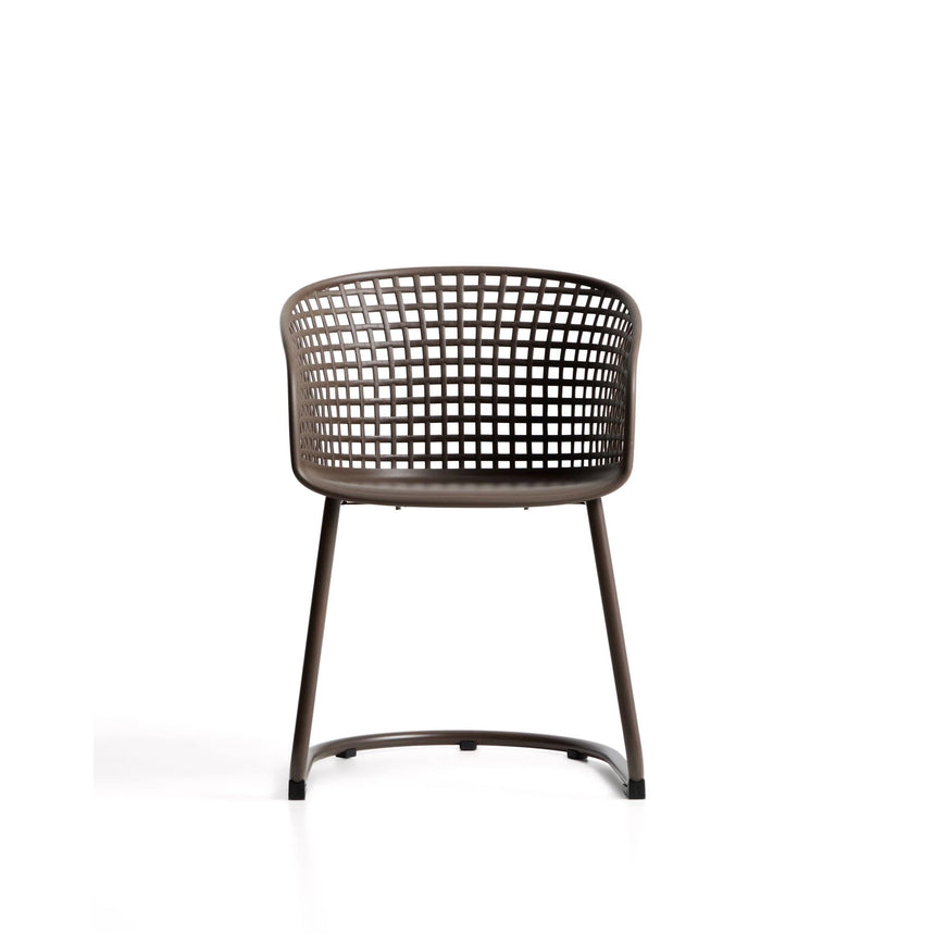 Outdoor-Stuhl Tenaro aus Kunststoff mit Stahlgestell von Kave Home – Bild 3