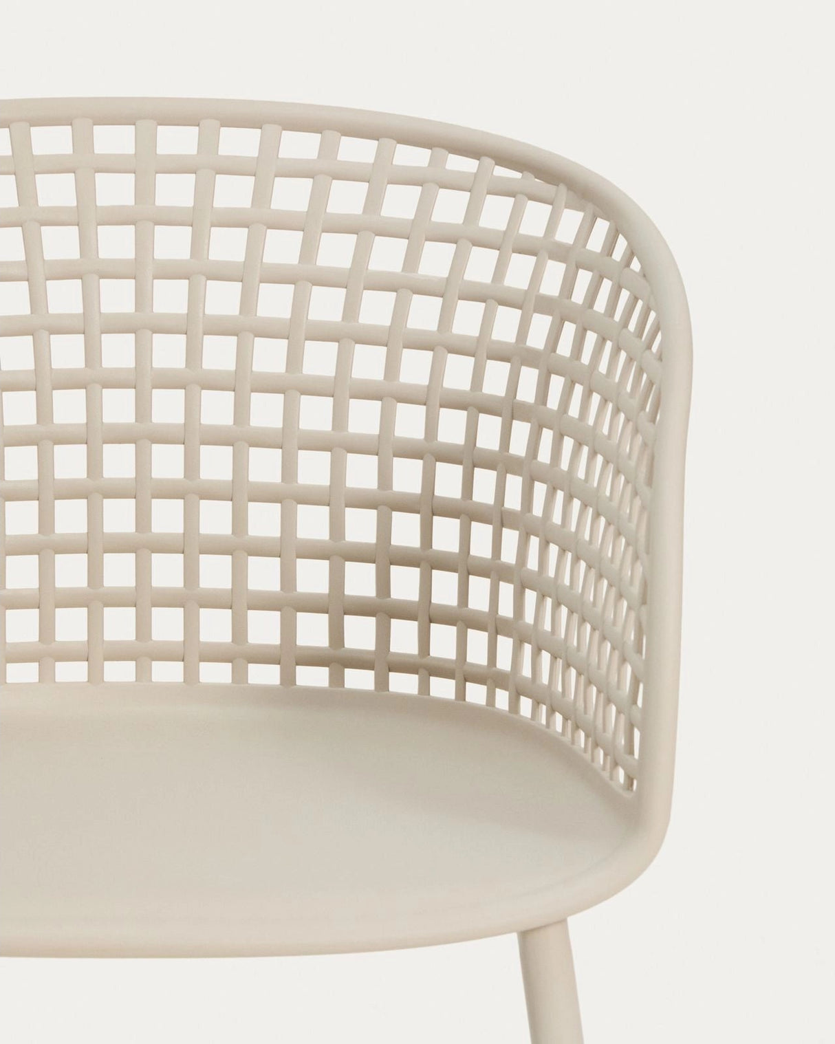 Outdoor-Stuhl Tenaro aus Kunststoff mit beigem Stahlgestell von Kave Home – Bild 6