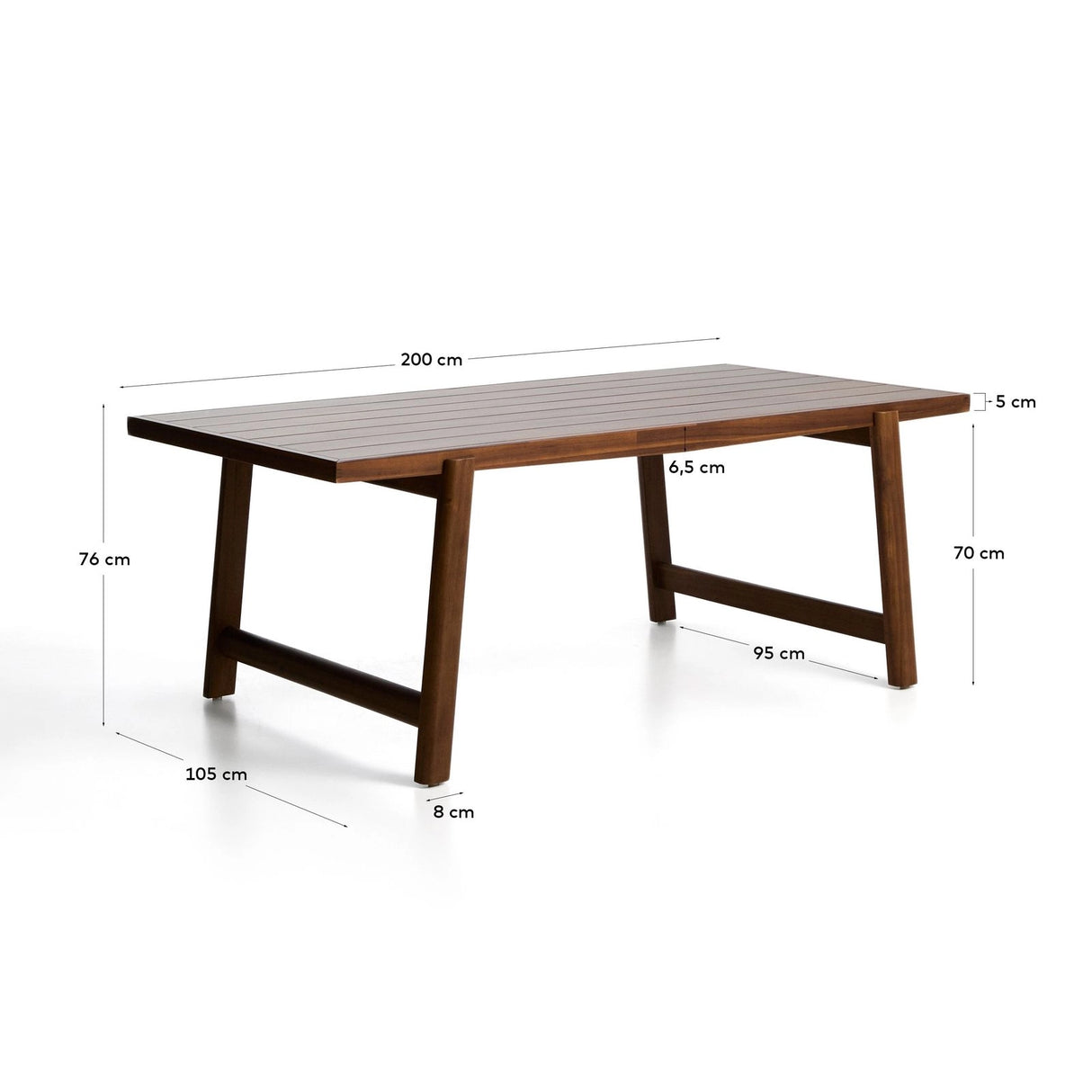 Outdoor-Tisch Itani aus massivem Akazienholz, 200 x 100 cm, FSC 100 % von Kave Home – Bild 5