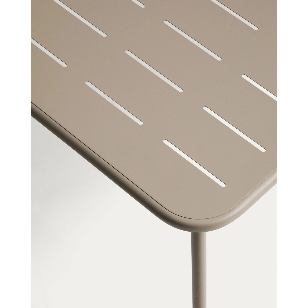 Outdoor-Tisch Zivia aus taupefarben verzinktem Stahl, 90 x 50 cm von Kave Home – Bild 4