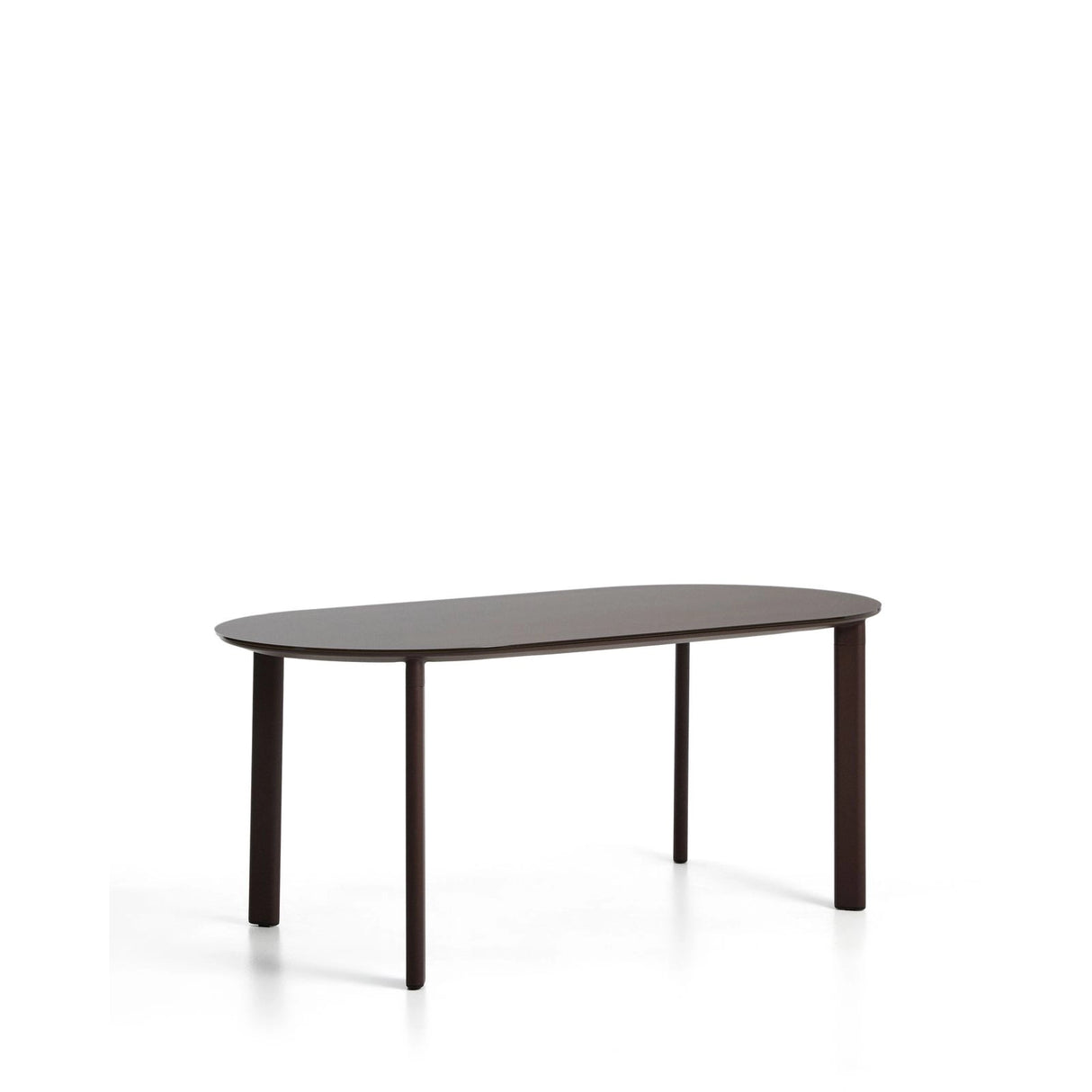 Ovaler Tisch Erice aus Aluminium und gehärtetem Glas in Braun 180 x 90 cm von Kave Home – Bild 3