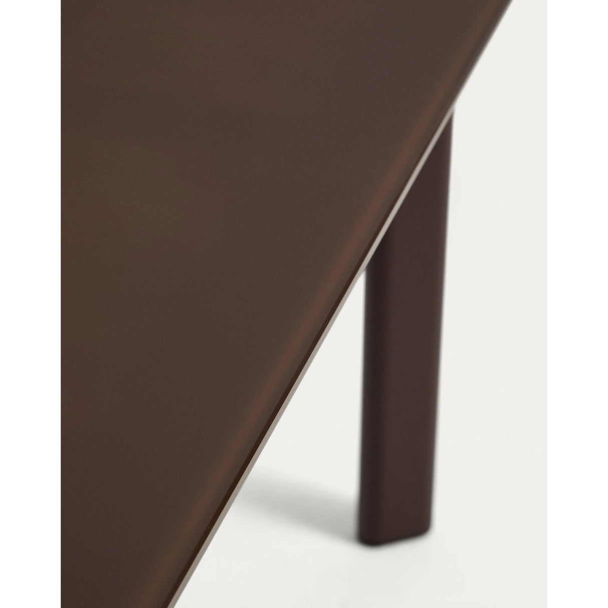 Ovaler Tisch Erice aus Aluminium und gehärtetem Glas in Braun 230 x 100 cm von Kave Home – Bild 5