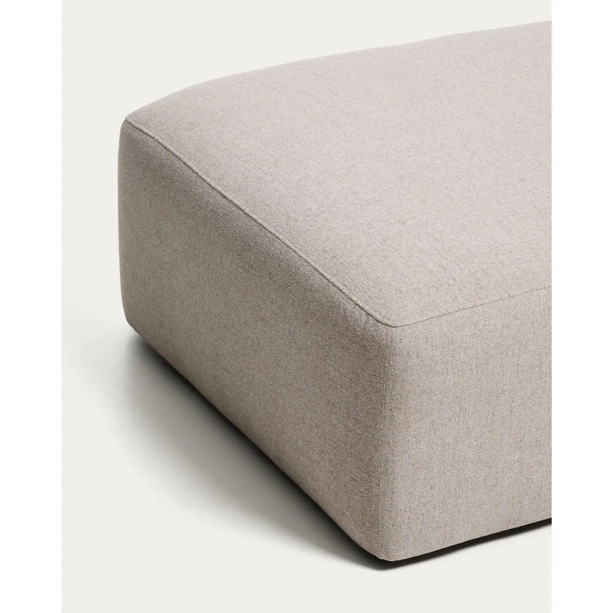 Pouf-Randmodul Blok in beiger Chenille, 90 x 104 cm, FSC Mix Credit von Kave Home – Bild 5
