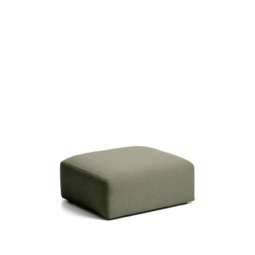 Pouf-Randmodul Blok in grüner Chenille, 90 x 104 cm, FSC Mix Credit von Kave Home – Bild 3