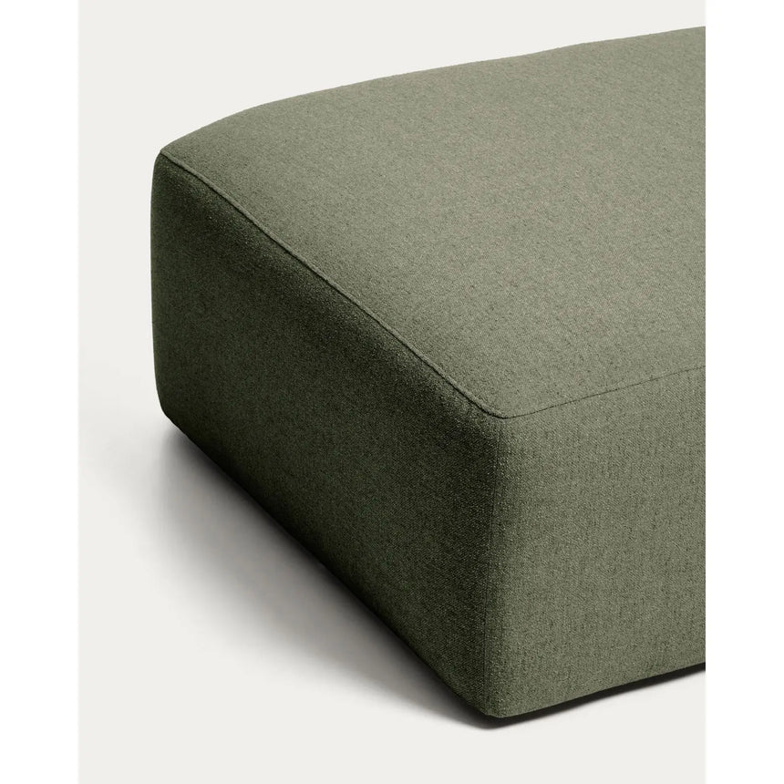 Pouf-Randmodul Blok in grüner Chenille, 90 x 104 cm, FSC Mix Credit von Kave Home – Bild 5