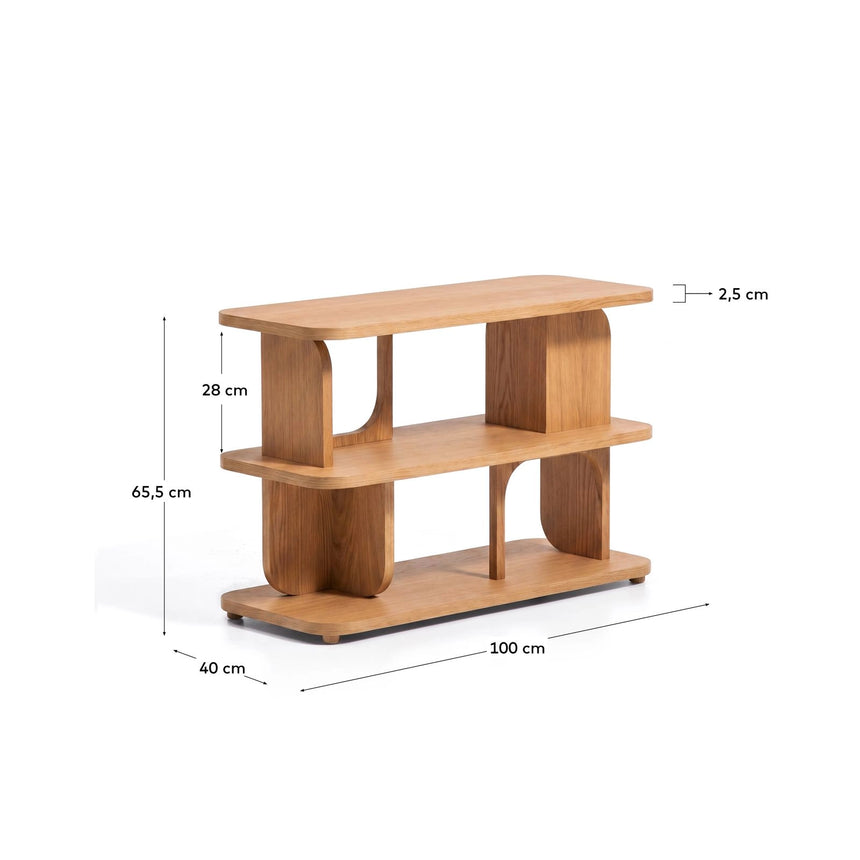 Regal Aduma aus Eichenholzfurnier mit natürlichem Farbton, FSC 100% 100 x 65 cm von Kave Home – Bild 3