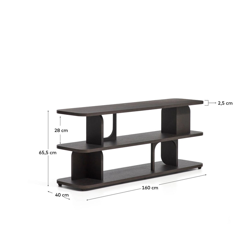Regal Aduma aus Eichenholzfurnier mit verschiedenen Finishes, FSC 100% 160 x 65 cm von Kave Home – Bild 5